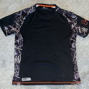 Under Armour Combine Training mechanics mechanical black print T-shirt XL rare